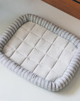Stylish Striped Cooling Ice Silk Dog & Cat Bed Mat – Soft, Comfortable & Cooling