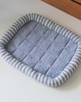 Stylish Striped Cooling Ice Silk Dog & Cat Bed Mat – Soft, Comfortable & Cooling