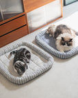 Stylish Striped Cooling Ice Silk Dog & Cat Bed Mat – Soft, Comfortable & Cooling