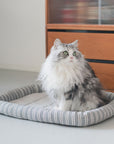 Stylish Striped Cooling Ice Silk Dog & Cat Bed Mat – Soft, Comfortable & Cooling