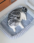 Stylish Striped Cooling Ice Silk Dog & Cat Bed Mat – Soft, Comfortable & Cooling