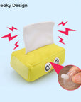 Tissue Box Dog Toy – Washable, Squeaky & Interactive Plush