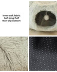 2-in-1 Foldable Soft Round Cat Tunnel Bed