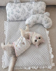 Floral Cooling Mat with Pillow – Comfortable & Cooling Bed for Pets