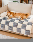 Plaid Cozy Sofa Protector Dog Mat – SnugPad for Pets