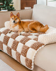 Plaid Cozy Sofa Protector Dog Mat – SnugPad for Pets