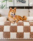 Plaid Cozy Sofa Protector Dog Mat – SnugPad for Pets