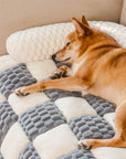 Plaid Cozy Sofa Protector Dog Mat – SnugPad for Pets