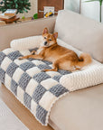 Plaid Cozy Sofa Protector Dog Mat – SnugPad for Pets