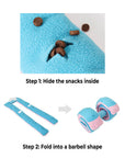 Puzzle Dumbbell Dog Toy – Interactive Treat Dispenser & Food Toy