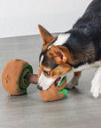Puzzle Dumbbell Dog Toy – Interactive Treat Dispenser & Food Toy