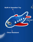 Rocket Plane Squeaky Dog Chew Toy – Fun Interactive Toy for Dogs