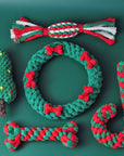 Christmas Cotton Rope Toy – Chew Resistant Luxury Dog Teething Gift