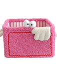 Colorful Little Monster Striped Foldable Storage Basket – Fun & Practical