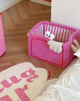 Colorful Little Monster Striped Foldable Storage Basket – Fun & Practical