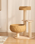 Sleeping in the Bowl Cat Tree - Pawhearth