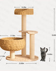 Sleeping in the Bowl Cat Tree - Pawhearth