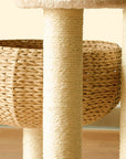 Sleeping in the Bowl Cat Tree - Pawhearth