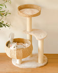 Sleeping in the Bowl Cat Tree - Pawhearth