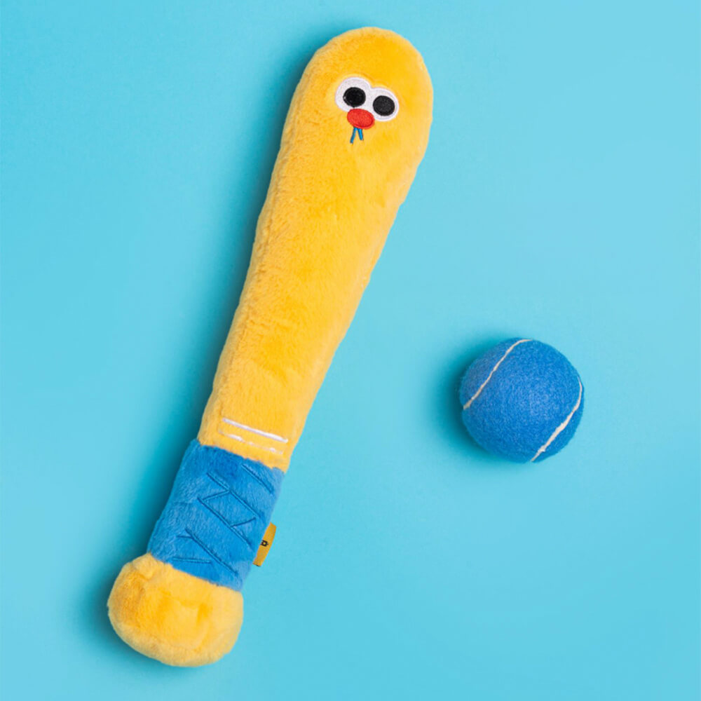 Plush Baseball Bat Dog Toy – Durable &amp; Interactive Chew Toy