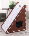 Triangular Vertical Cat Scratcher – Durable, Climbable & Space-Saving - Pawhearth