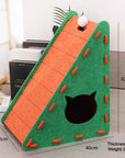 Triangular Vertical Cat Scratcher – Durable, Climbable & Space-Saving - Pawhearth