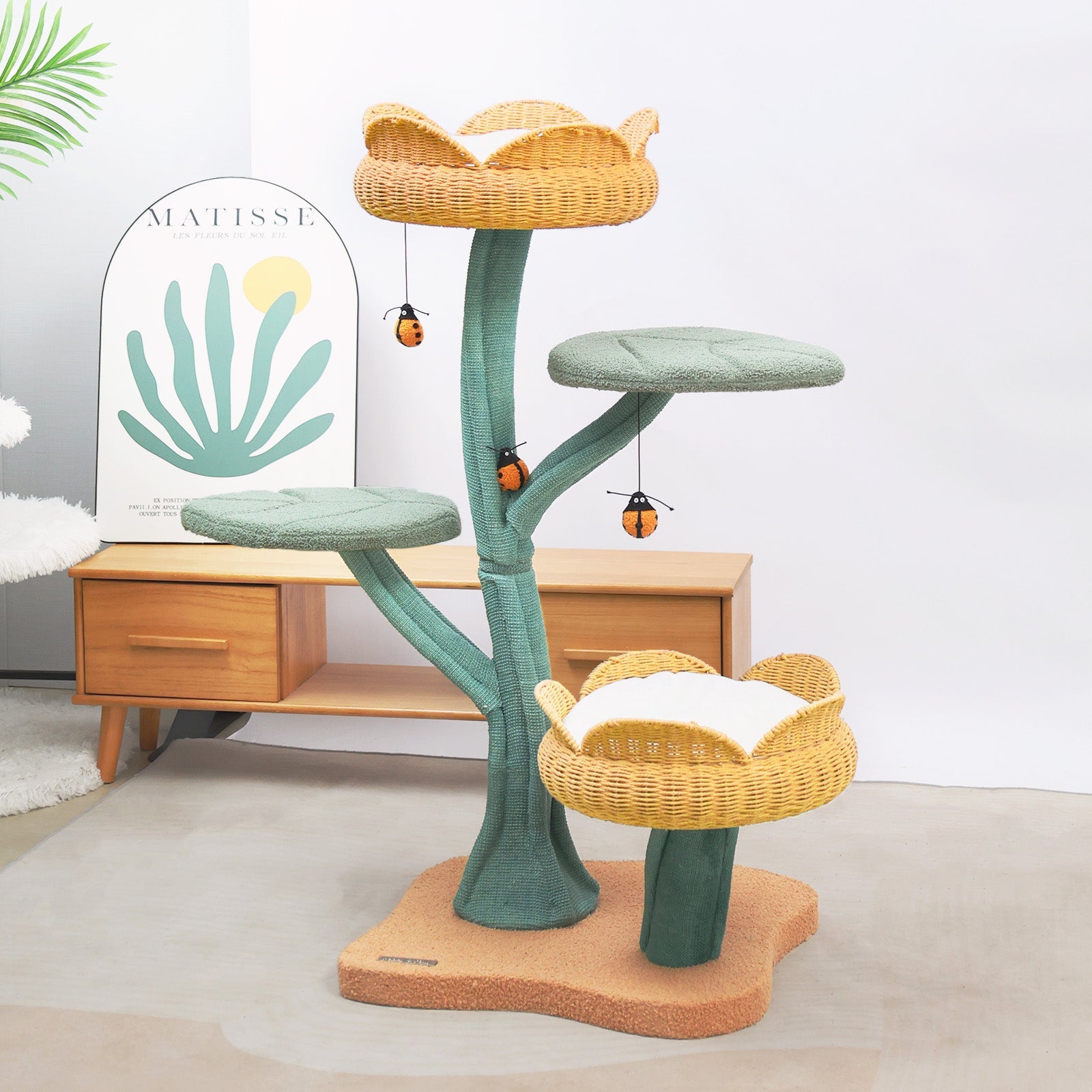 Yellow Tulip Cat Tree - Pawhearth