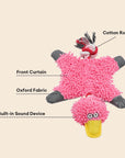 Plush Durable Chew Resistant Interactive Rope Dog Toy