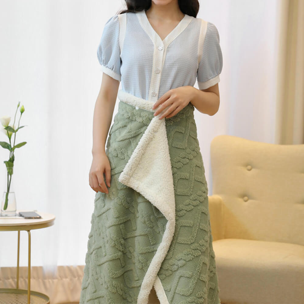 Fluffy Sherpa Fleece Shawl Throw Blanket – Cozy &amp; Multi-Purpose Nap Blanket