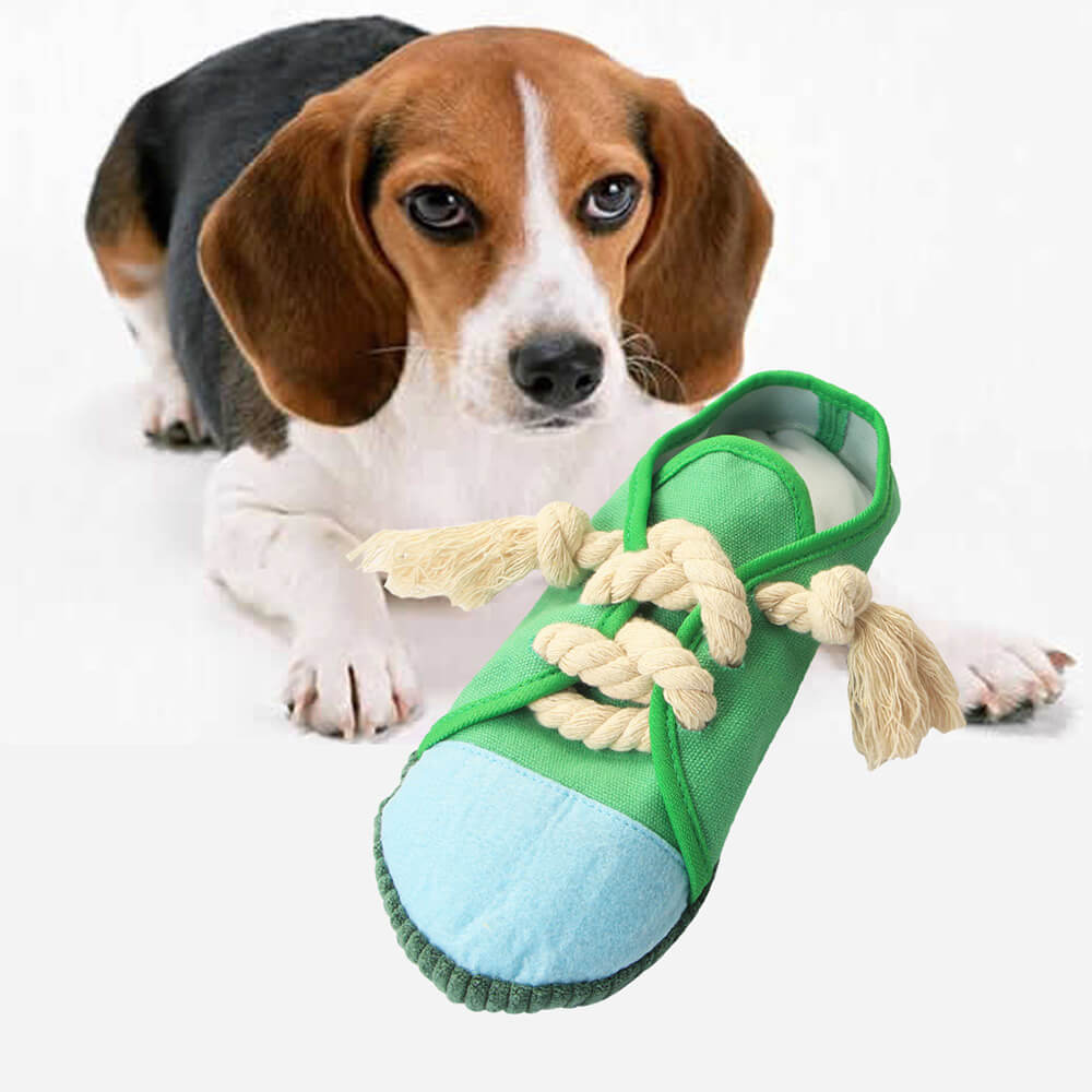 Colorful Shoes Rope Chew Dog Toy – Durable &amp; Interactive