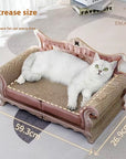 Cat nest cat light luxury chaise longue sofa pet bed multi-functional cat scratch board integrated sofa cat corrugated paper free shipping
