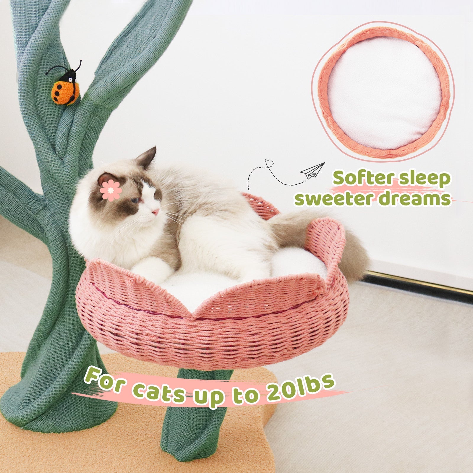 Yellow Tulip Cat Tree - Pawhearth
