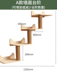 Wall-Mounted Cat Tree – Solid Wood Climber with Nest & Capsule