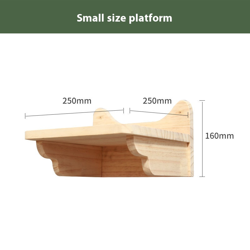 Cat climbing frame wall-mounted solid wood wall-mounted cat nest cat tree integrated cat climber space capsule non-occupied Wall-mounted cat climbing column