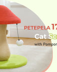 Mushroom Cat Claw Post - Hemp Wrap, Small and Medium-sized Cats, No Assembly Required🍄🍄 - Pawhearth