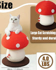 Mushroom Cat Claw Post - Hemp Wrap, Small and Medium-sized Cats, No Assembly Required🍄🍄 - Pawhearth