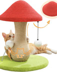 Mushroom Cat Claw Post - Hemp Wrap, Small and Medium-sized Cats, No Assembly Required🍄🍄 - Pawhearth