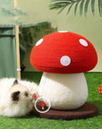 Mushroom Cat Claw Post - Hemp Wrap, Small and Medium-sized Cats, No Assembly Required🍄🍄 - Pawhearth