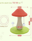 Mushroom Cat Claw Post - Hemp Wrap, Small and Medium-sized Cats, No Assembly Required🍄🍄 - Pawhearth