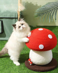 Mushroom Cat Claw Post - Hemp Wrap, Small and Medium-sized Cats, No Assembly Required🍄🍄 - Pawhearth