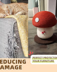 Mushroom Cat Claw Post - Hemp Wrap, Small and Medium-sized Cats, No Assembly Required🍄🍄 - Pawhearth