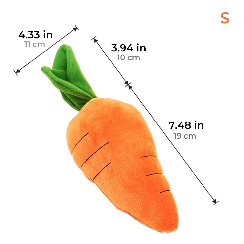 Carrot Squeaky Plush Dog Toy – Interactive &amp; Fun Chew Toy for Dogs