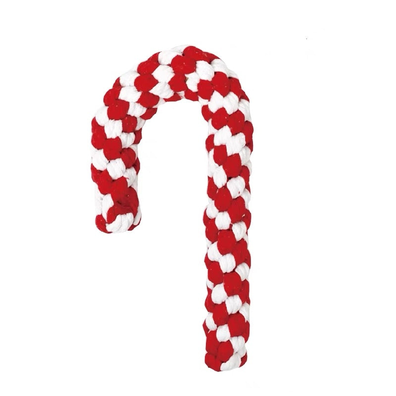 Christmas Cotton Rope Toy – Chew Resistant Luxury Dog Teething Gift