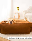 Vintage Large Cozy Calming Sofa Dog Bed