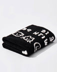 Reversible Black & White Printed Dog & Cat Blanket – Dual-Sided Comfort