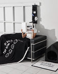 Reversible Black & White Printed Dog & Cat Blanket – Dual-Sided Comfort