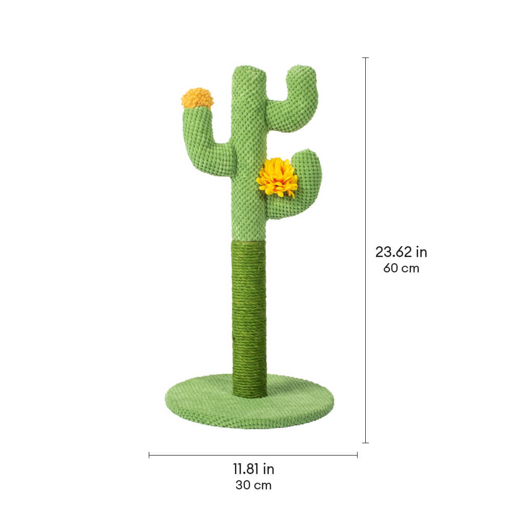 Cactus Design Sisal Cat Scratching Post – Durable &amp; Stylish