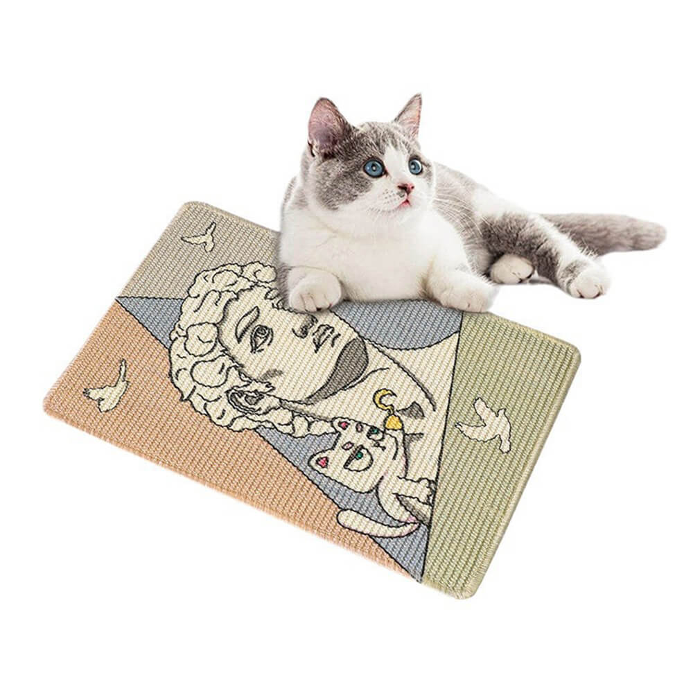 Eco-Friendly Printed Sisal Cat Scratching Mat – Durable &amp; Stylish