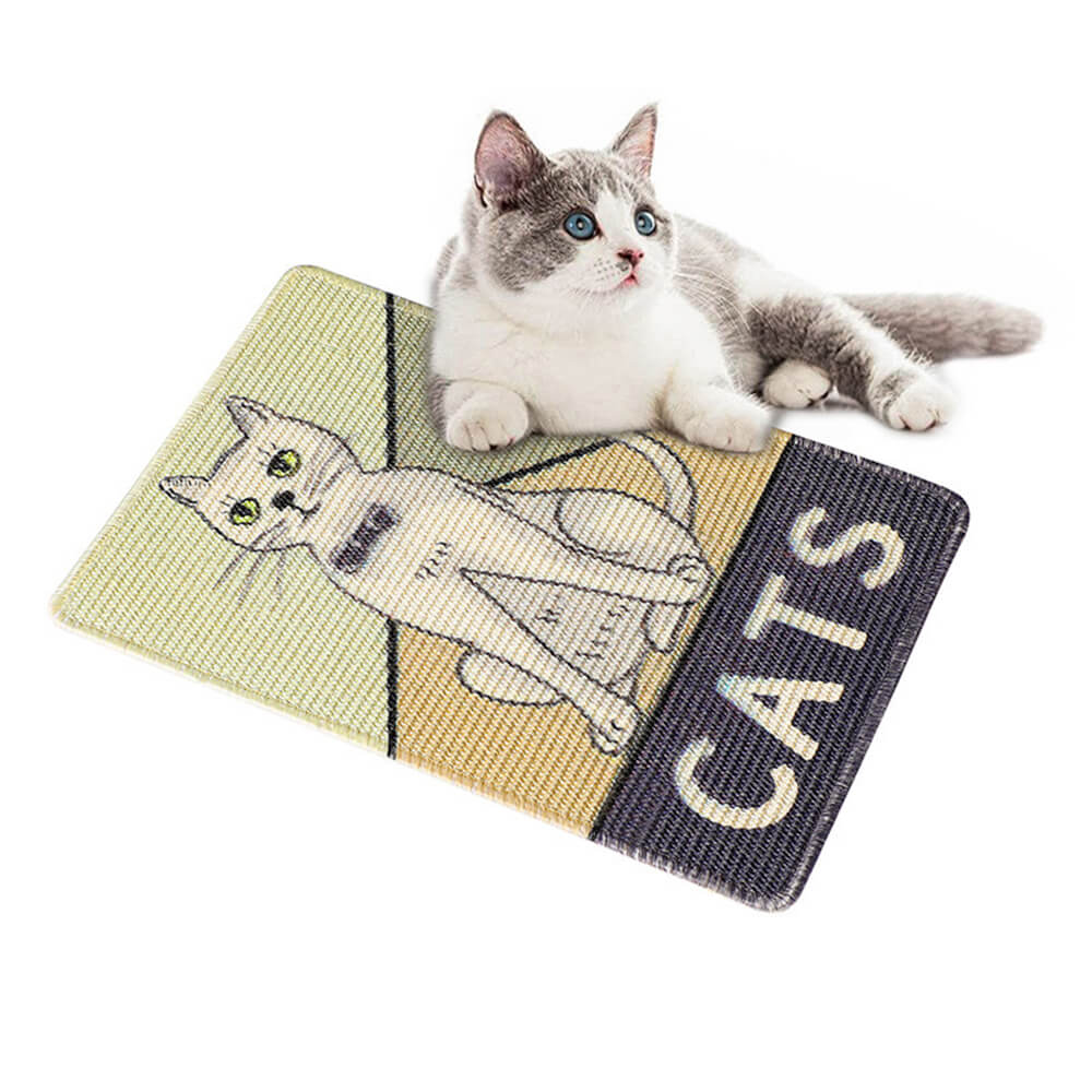 Eco-Friendly Printed Sisal Cat Scratching Mat – Durable &amp; Stylish