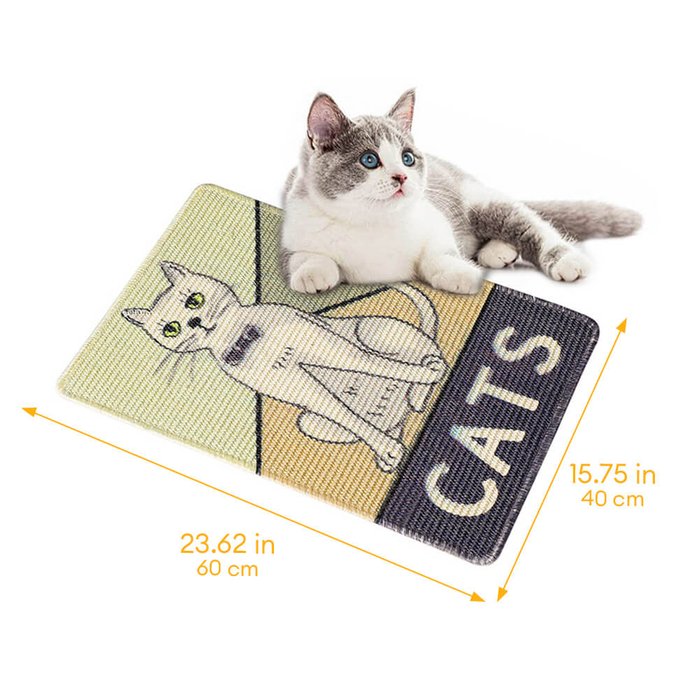 Eco-Friendly Printed Sisal Cat Scratching Mat – Durable &amp; Stylish